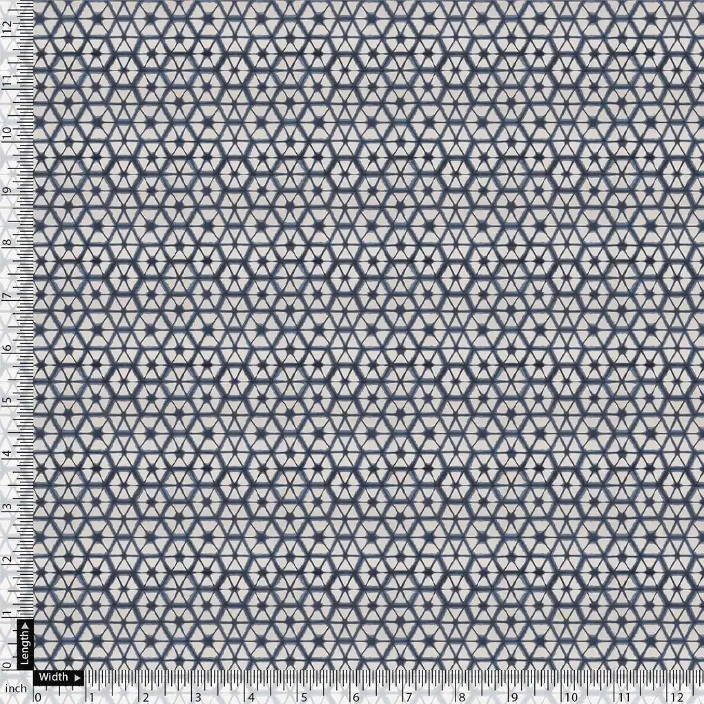 Creative Morden Abstract Hexagon Digital Printed Fabric - Image 4