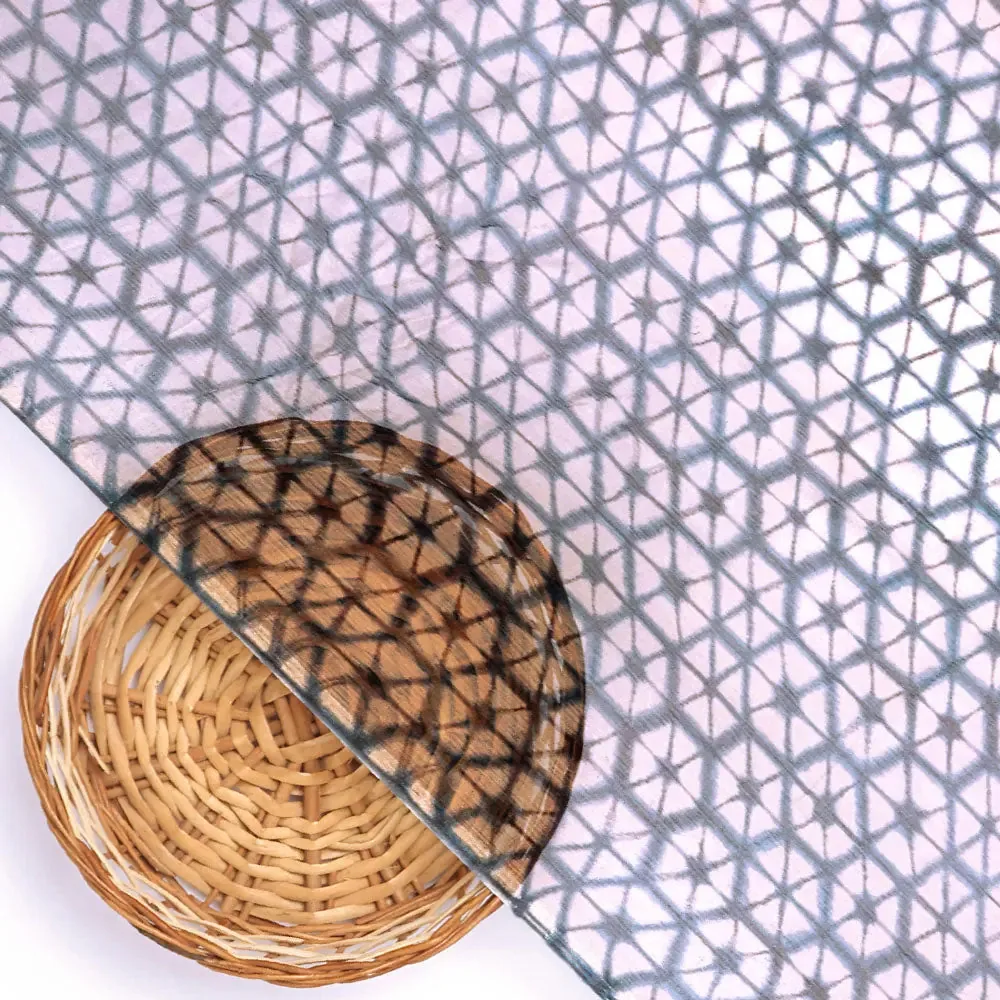 Creative Morden Abstract Hexagon Digital Printed Fabric - Pure Chiffon - Image 3