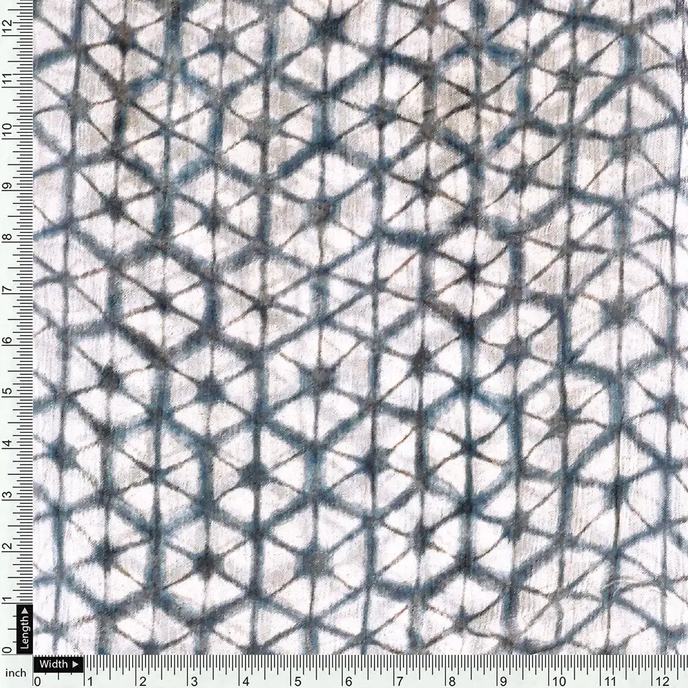 Creative Morden Abstract Hexagon Digital Printed Fabric - Pure Chiffon - Image 4