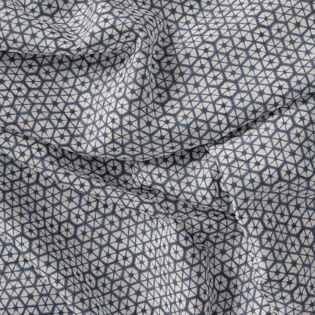 Creative Morden Abstract Hexagon Digital Printed Fabric - Pure Georgette - Image 3