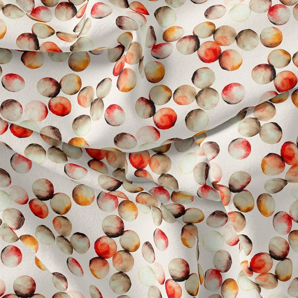 Creative Morden Round Gradient Digital Printed Fabric - Pure Muslin - Image 3