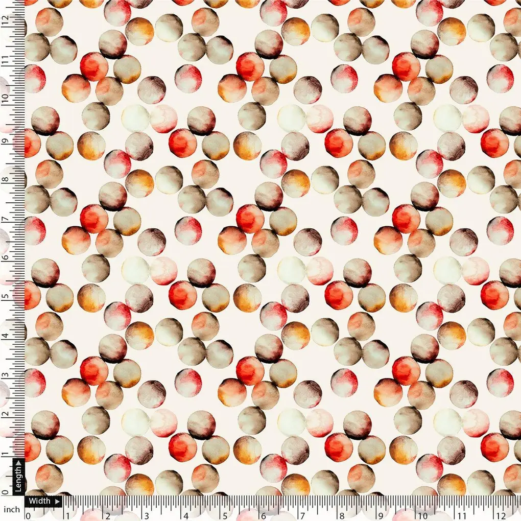 Creative Morden Round Gradient Digital Printed Fabric - Pure Muslin - Image 4