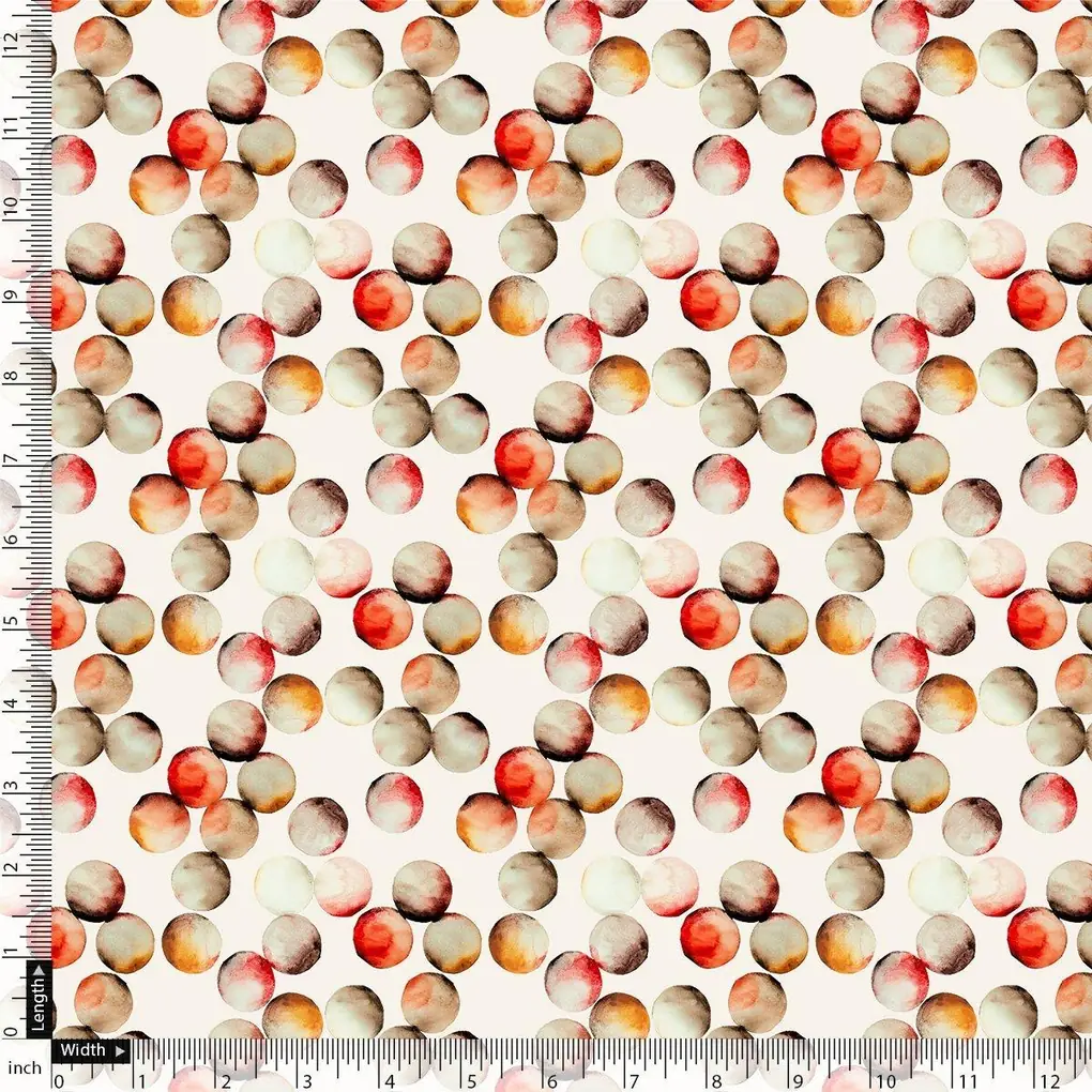 Creative Morden Round Gradient Digital Printed Fabric - Rayon - Image 4
