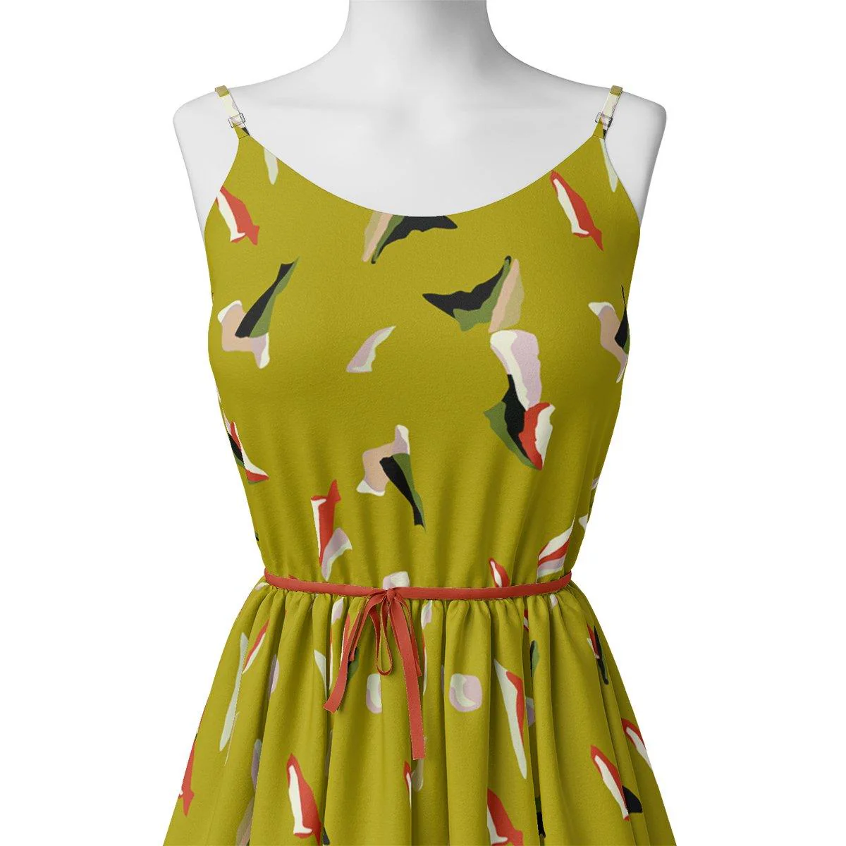 Creative Paper Art Colourful Digital Printed Fabric - Image 2
