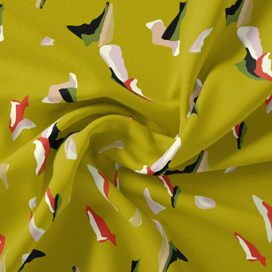 Creative Paper Art Colourful Digital Printed Fabric - Image 3