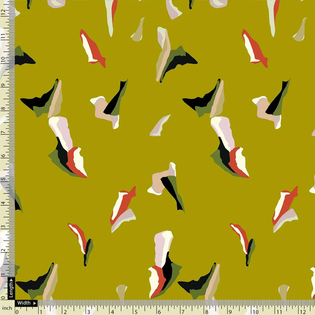 Creative Paper Art Colourful Digital Printed Fabric - Image 4
