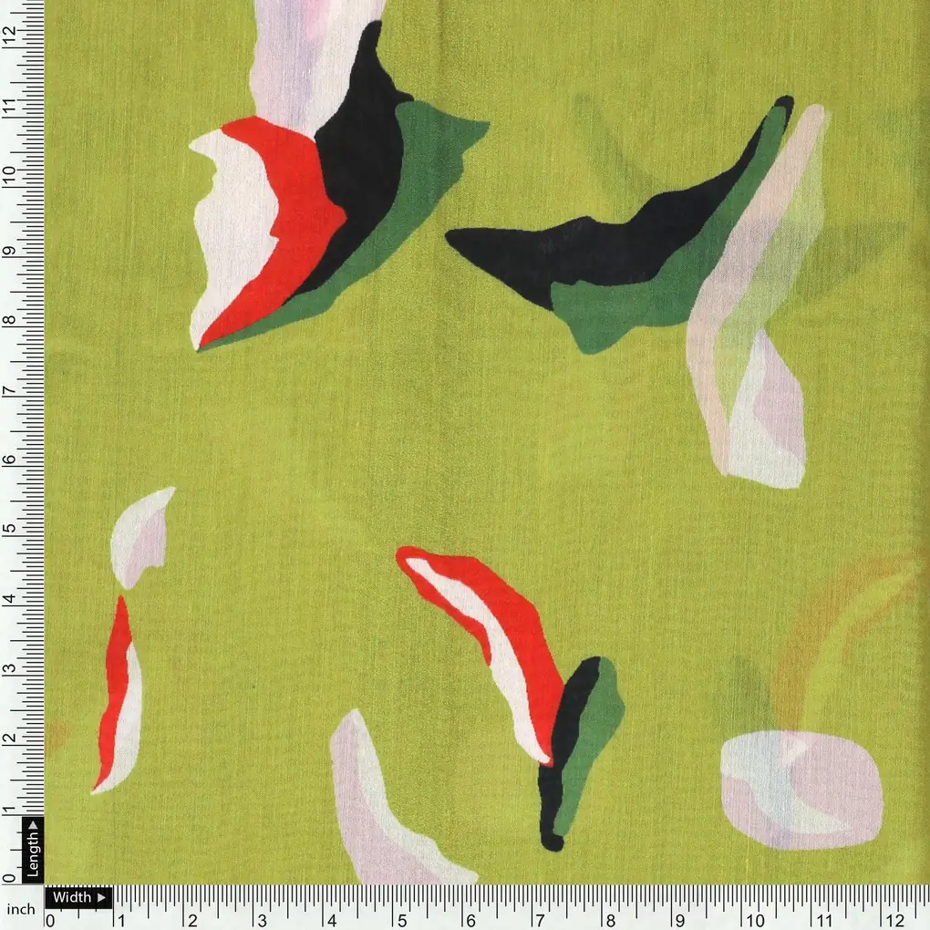 Creative Paper Art Colourful Digital Printed Fabric - Muslin - Image 4
