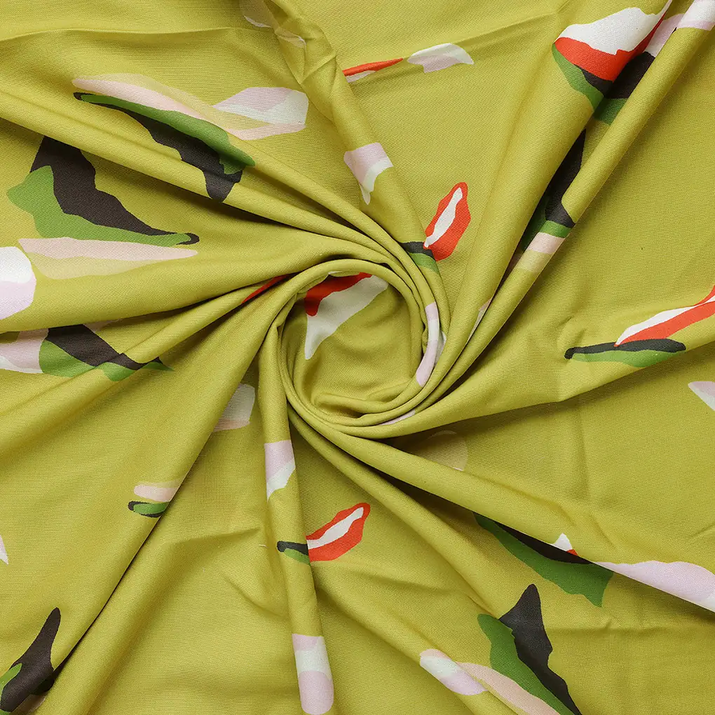 Creative Paper Art Colourful Digital Printed Fabric - Rayon - Image 2