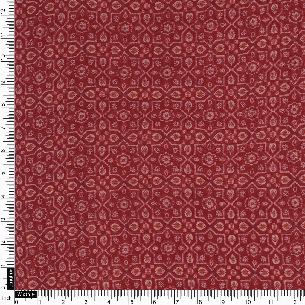 Creative Seamless Multi Types Clover Digital Printed Fabric - Pure Georgette - Image 4