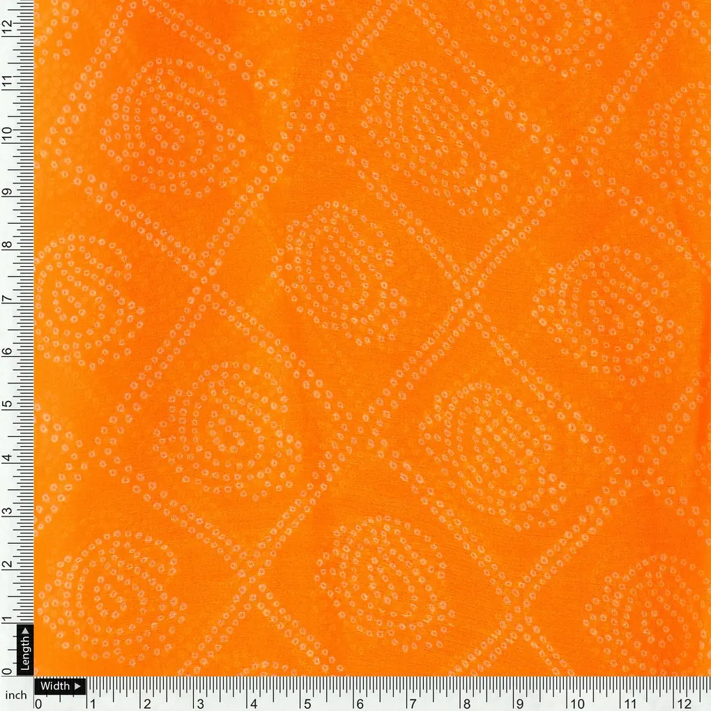 Creative Yellow Doted Seamless Digital Printed Fabric - Pure Chiffon - Image 4