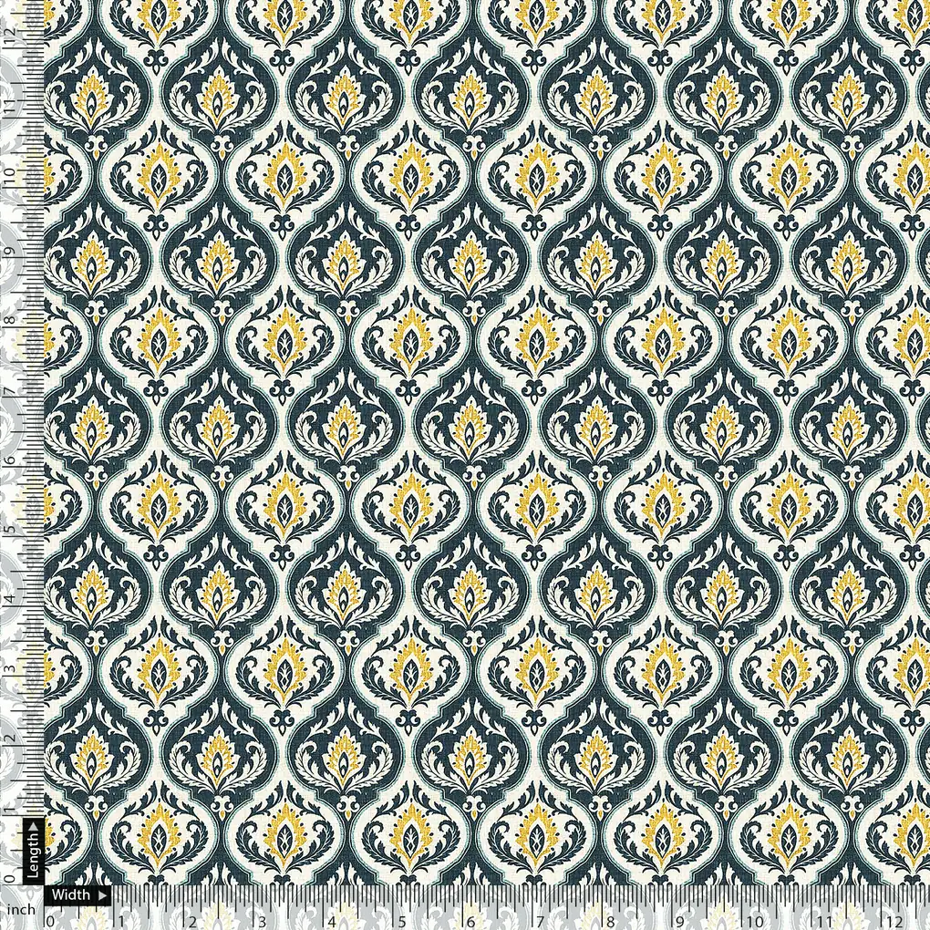 Cruel Sea Ogee Pure Georgette Printed Fabric Material - Image 4