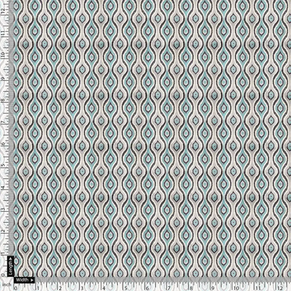 Cultural Seamless Beautiful Ogee Digital Printed Fabric - Pure Chiffon - Image 4