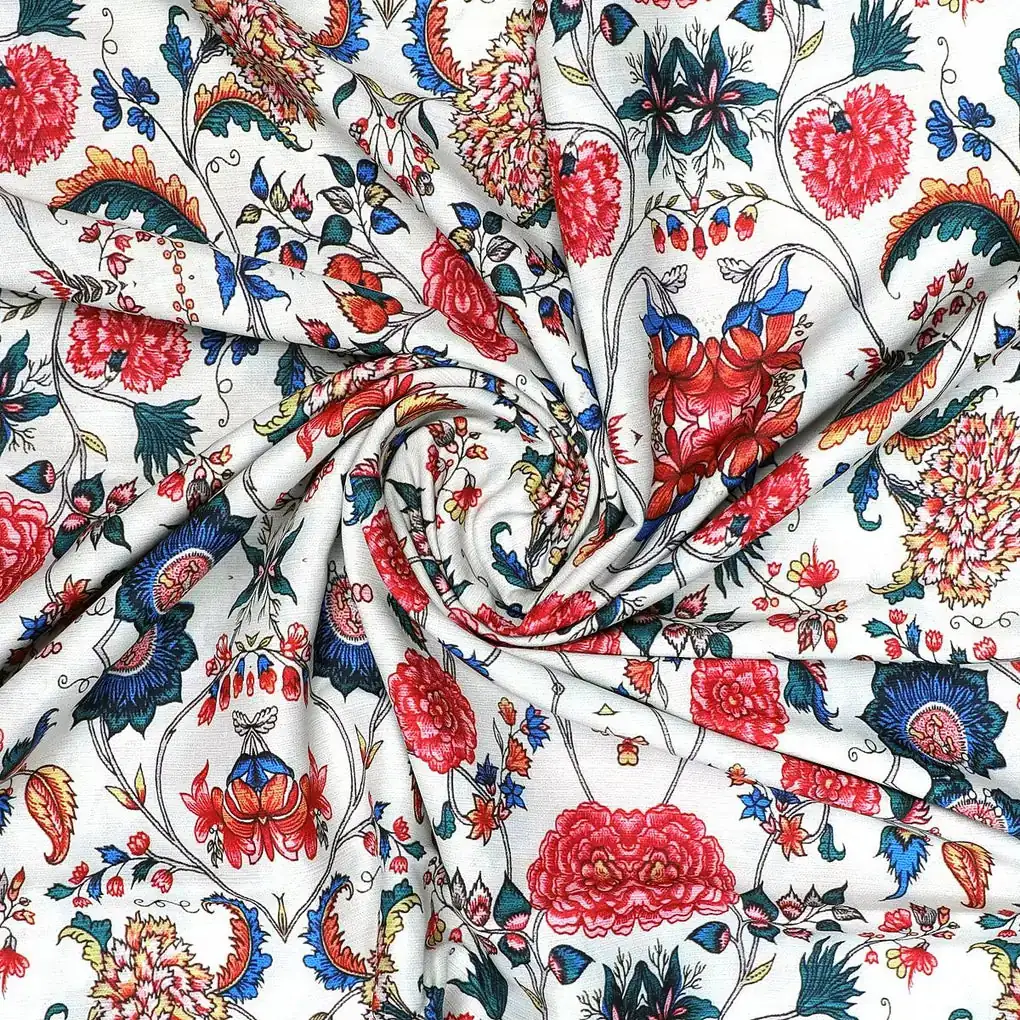 Damask Multi-Color Digital Printed Fabric - Image 2