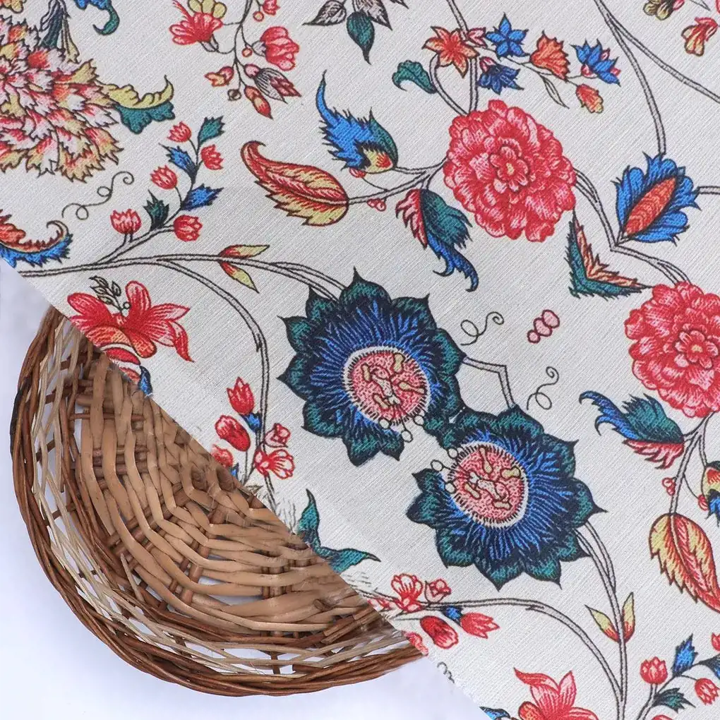 Damask Multi-Color Digital Printed Fabric - Image 3