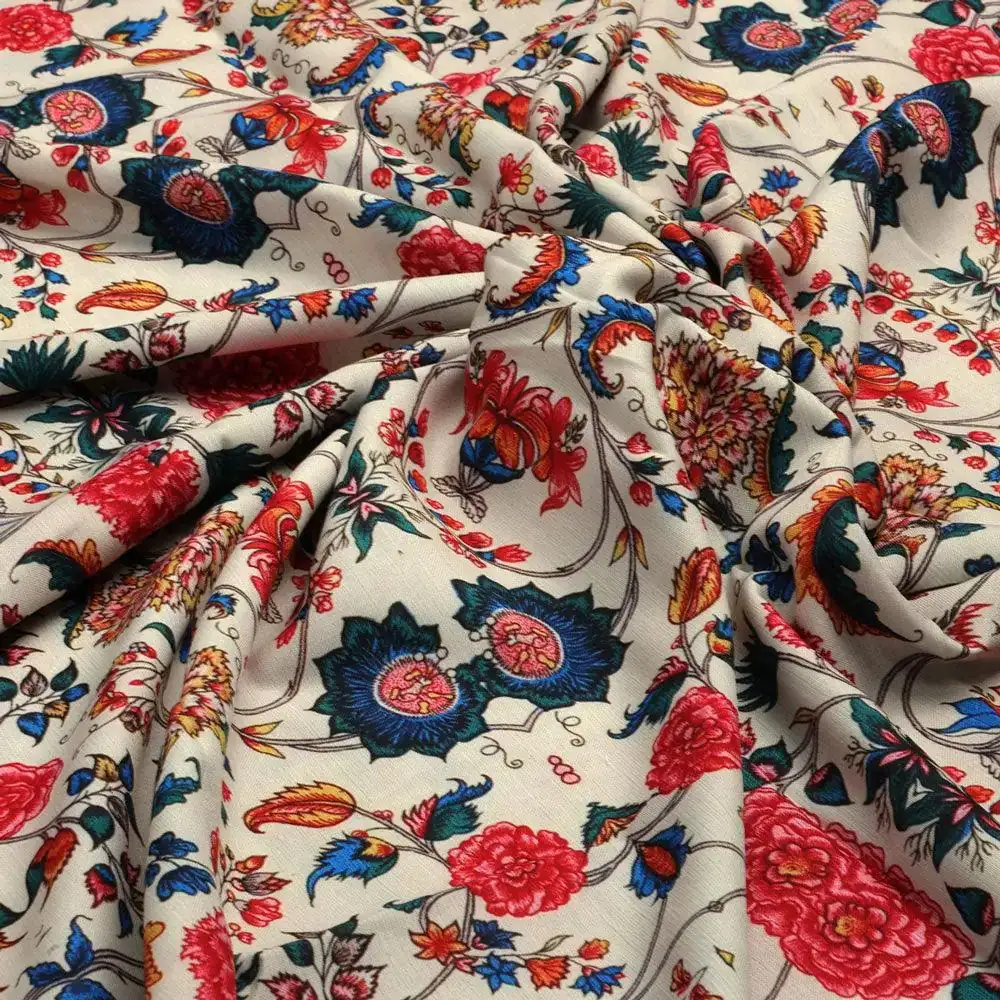 Damask Multi-Color Digital Printed Fabric - Image 3