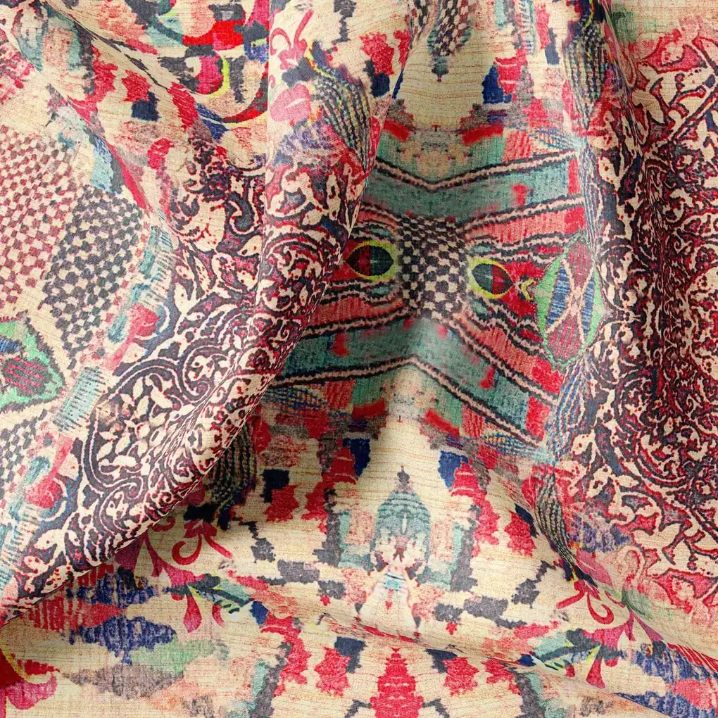 Damask Pattern Digital Printed Fabric - Image 3