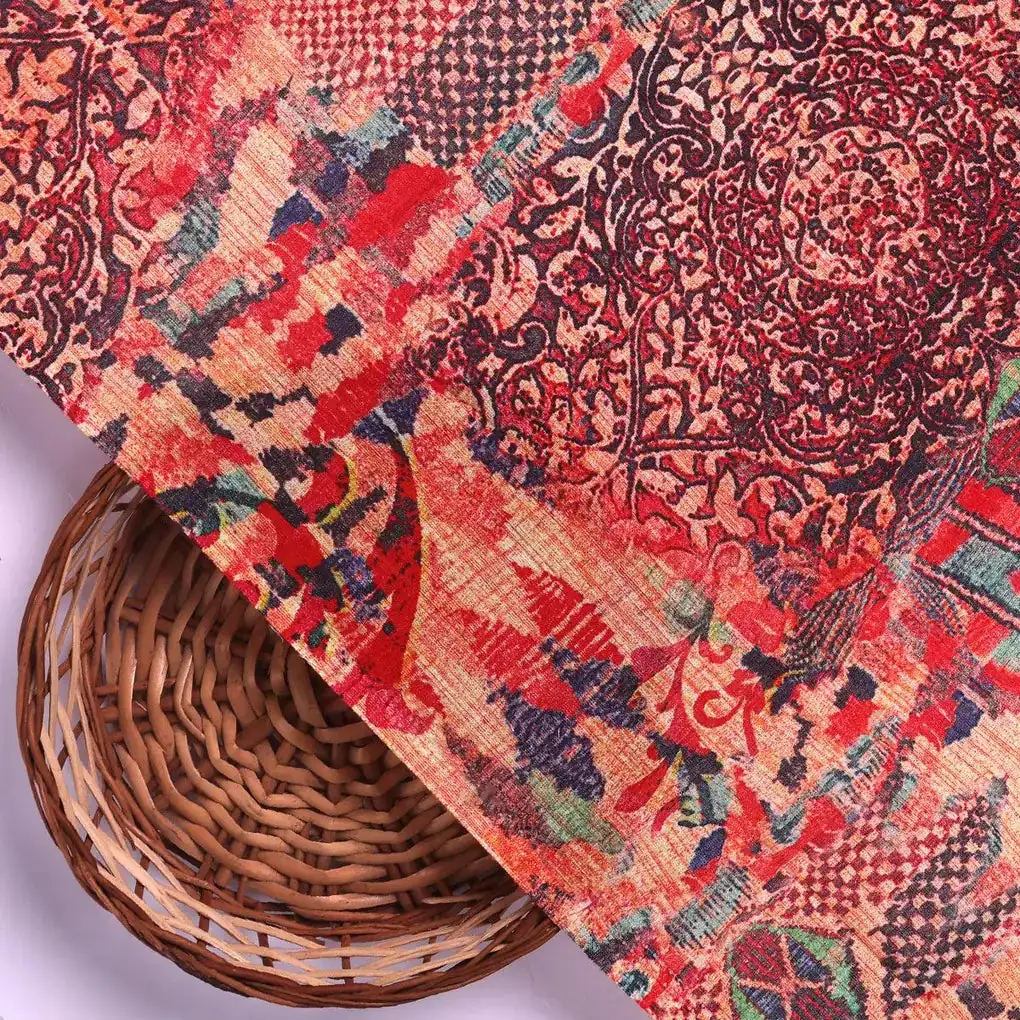 Damask Pattern Digital Printed Fabric - Image 2