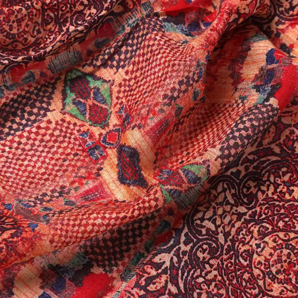 Damask Pattern Digital Printed Fabric - Image 3