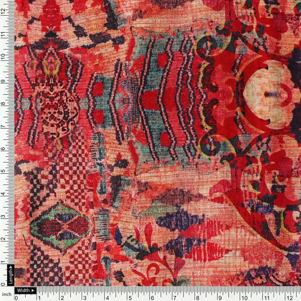 Damask Pattern Digital Printed Fabric - Image 4