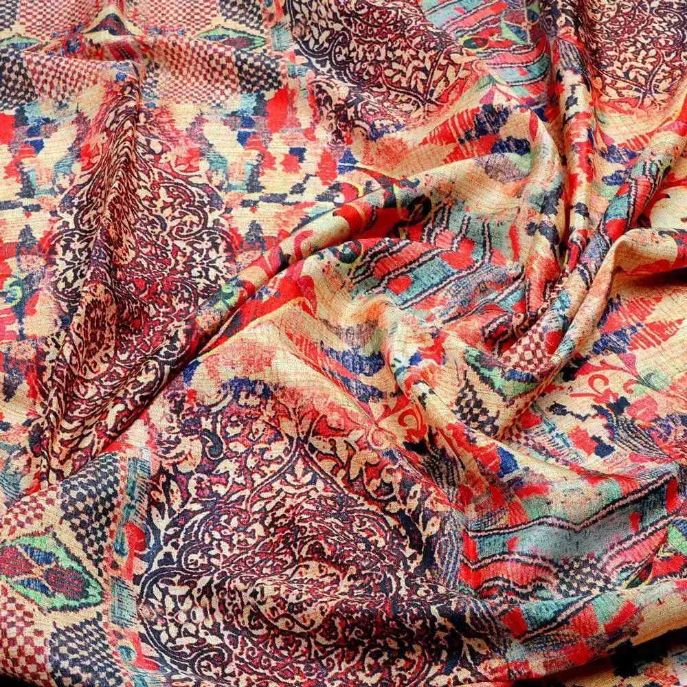 Damask Pattern Digital Printed Fabric - Image 3