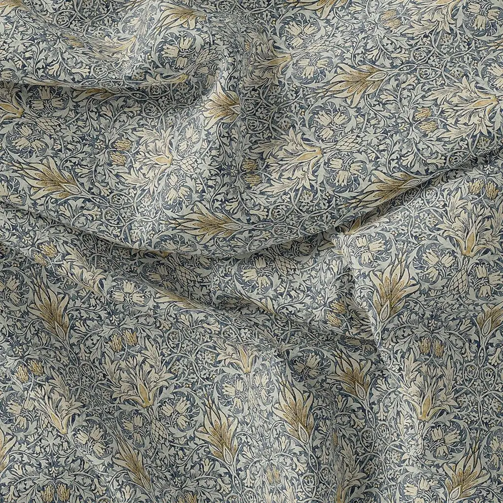 Damask Patterns On Yukon Gold Digital Printed Fabric - Image 2