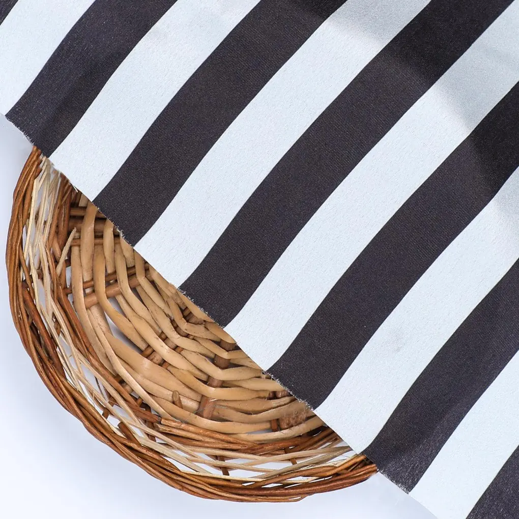 Decorative Black And White Zebra Digital Printed Fabric - Japan Satin - Image 2