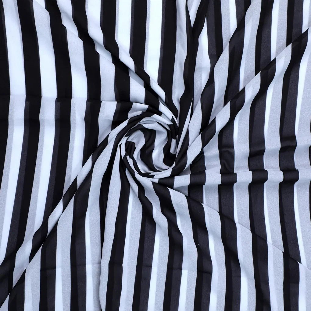 Decorative Black And White Zebra Digital Printed Fabric - Weightless - Image 2