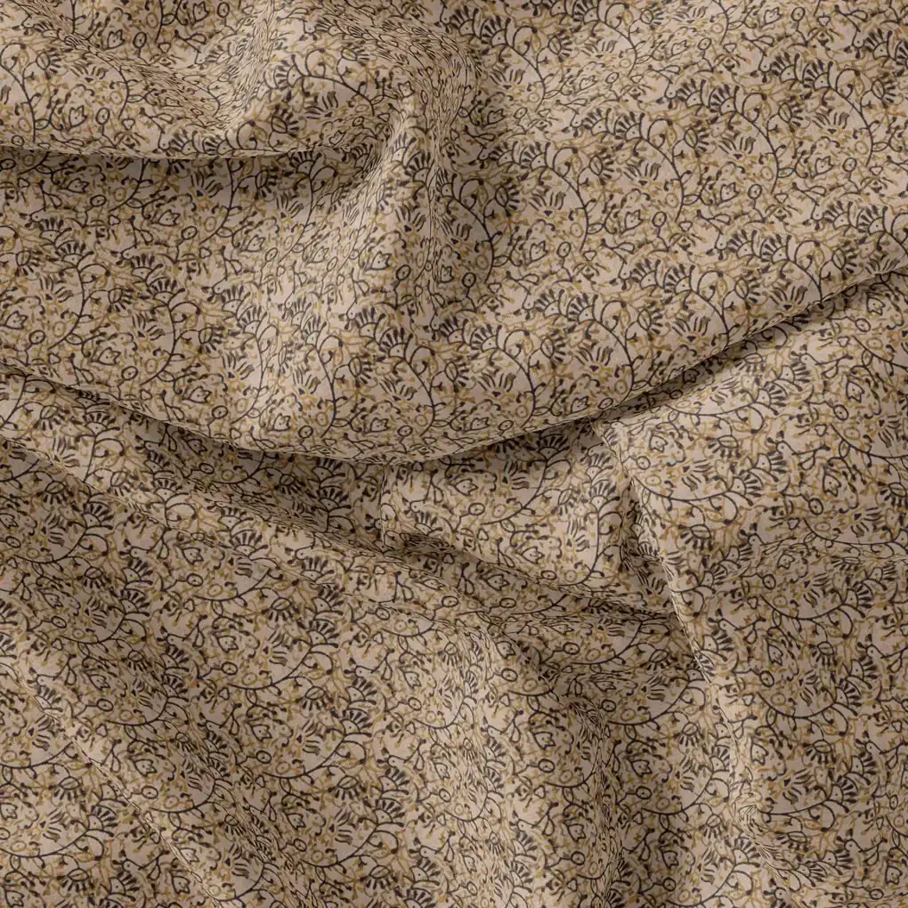 Decorative Bright Leaves Of Branch Digital Printed Fabric - Cotton - Image 3