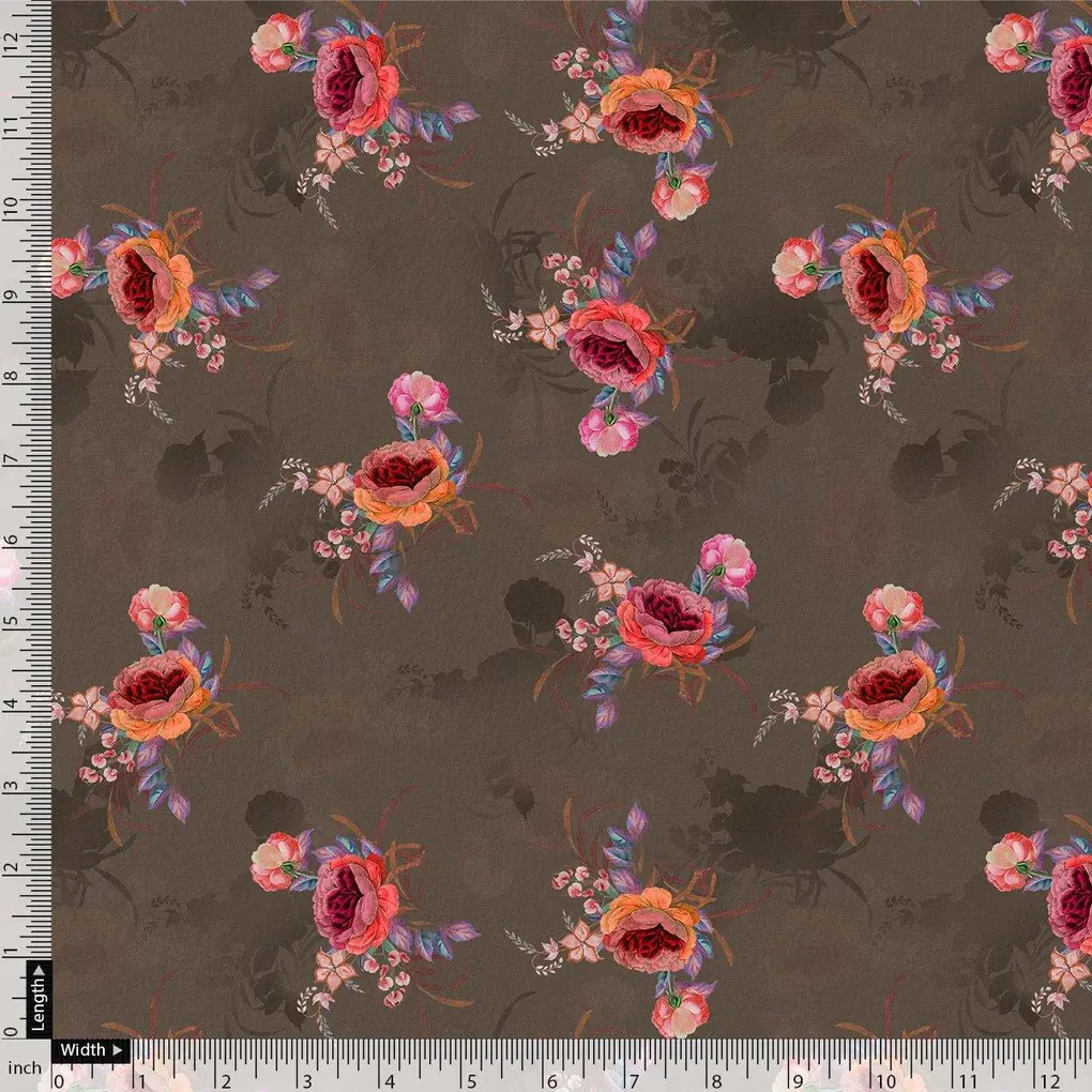 Decorative Bunch Of Colorful Tangle Digital Printed Fabric - Muslin - Image 4