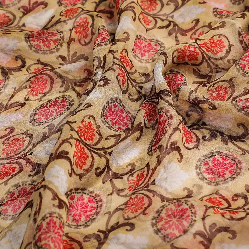 Decorative Damask Digital Printed Fabric - Image 3