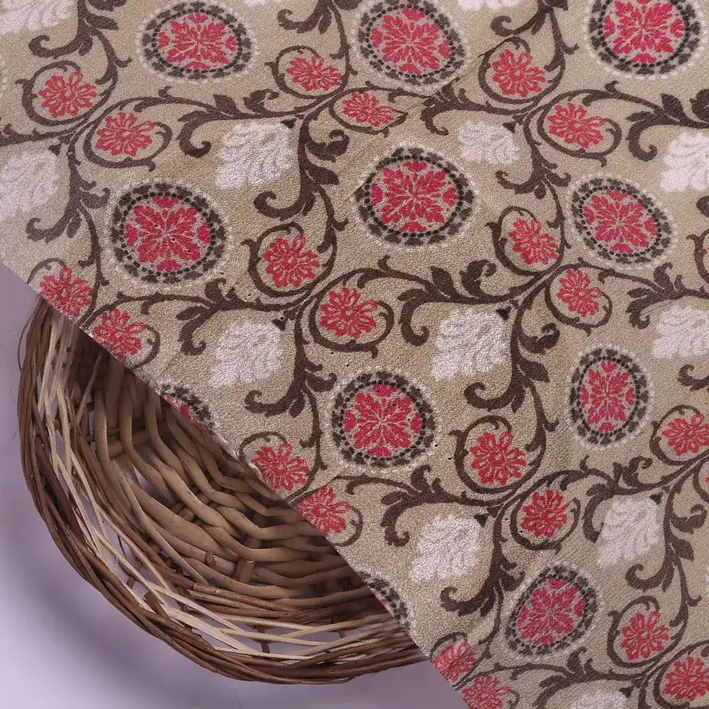 Decorative Damask Digital Printed Fabric - Image 2