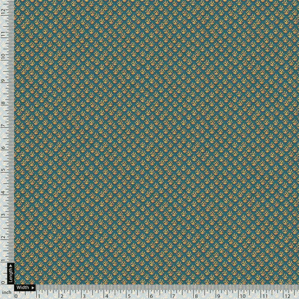 Decorative Lilliputian Seamless Repeat Digital Printed Fabric - Pure Georgette - Image 4