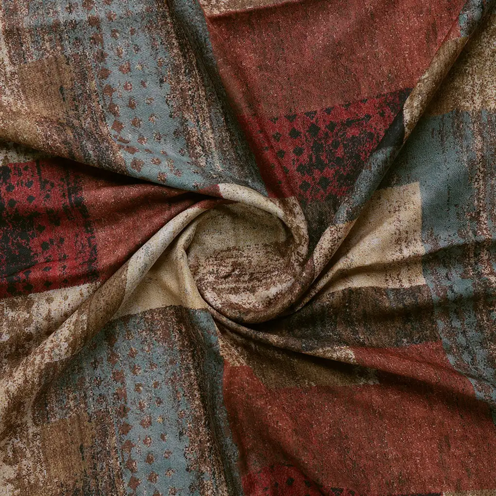 Decorative Morden Art Digital Printed Fabric - Poly Muslin - Image 2