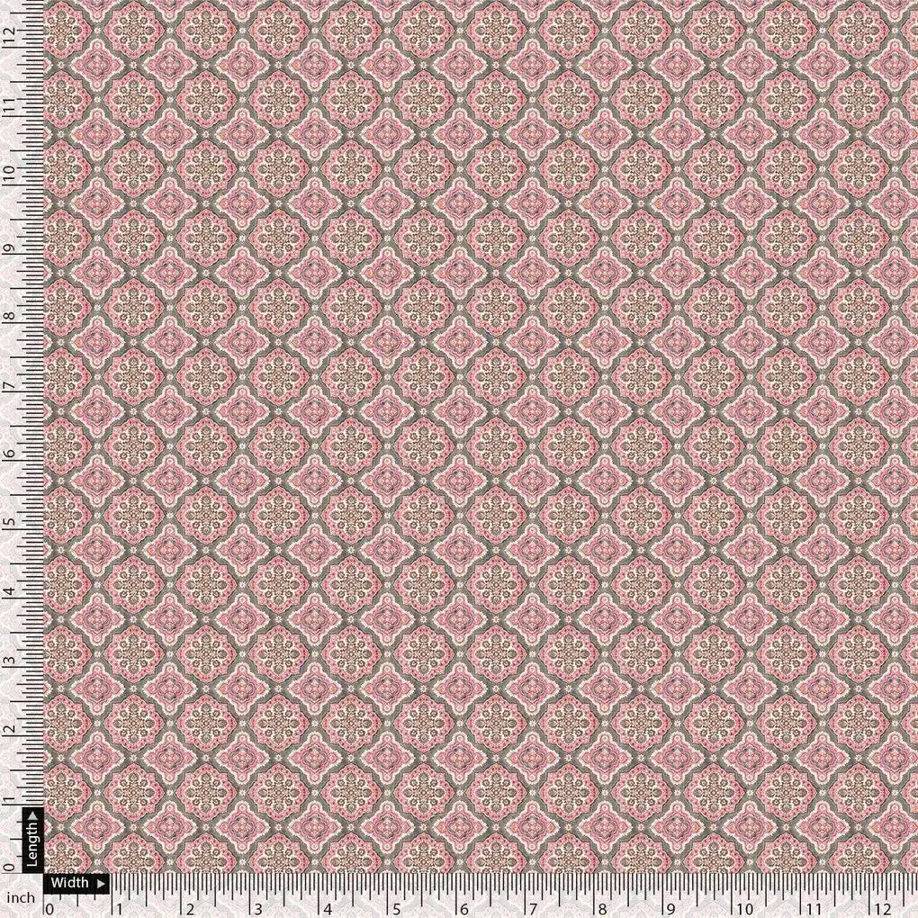 Decorative Morden Lifestyle Medallion Digital Printed Fabric - Poly Muslin - Image 4