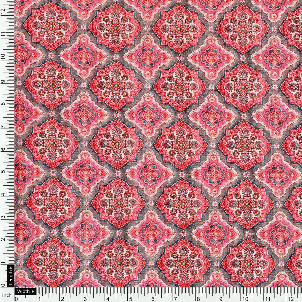 Decorative Morden Lifestyle Medallion Digital Printed Fabric - Cotton - Image 4