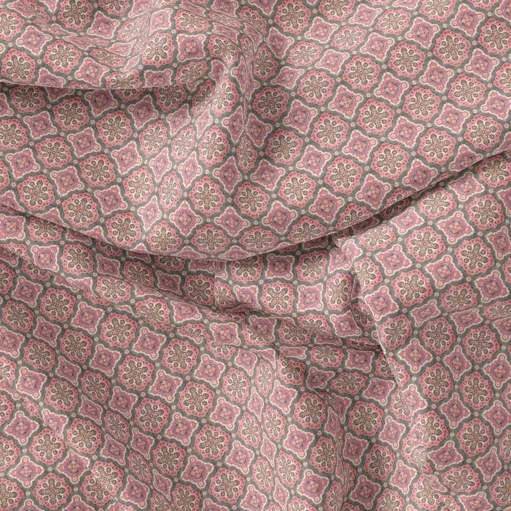 Decorative Morden Lifestyle Medallion Digital Printed Fabric - Rayon - Image 3