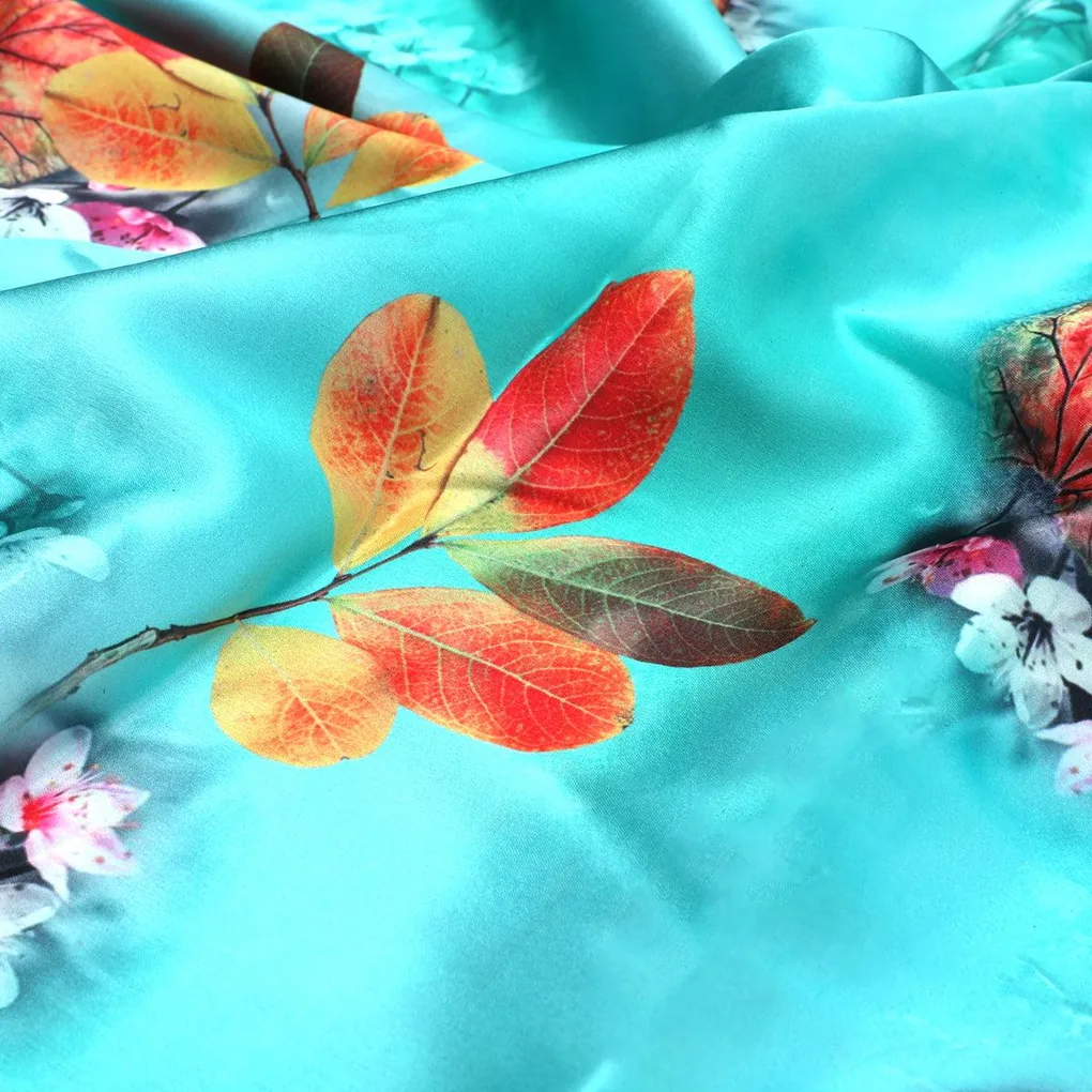 Decorative Orange Kudampuli With Blue Oasis Colour Digital Printed Fabric - Japan Satin - Image 3