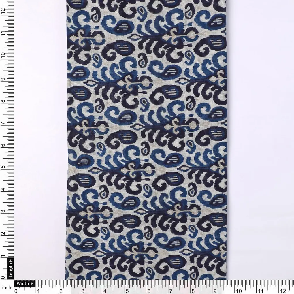 Decorative Paisley Seamless Repeat Digital Printed Fabric - Cotton - Image 4