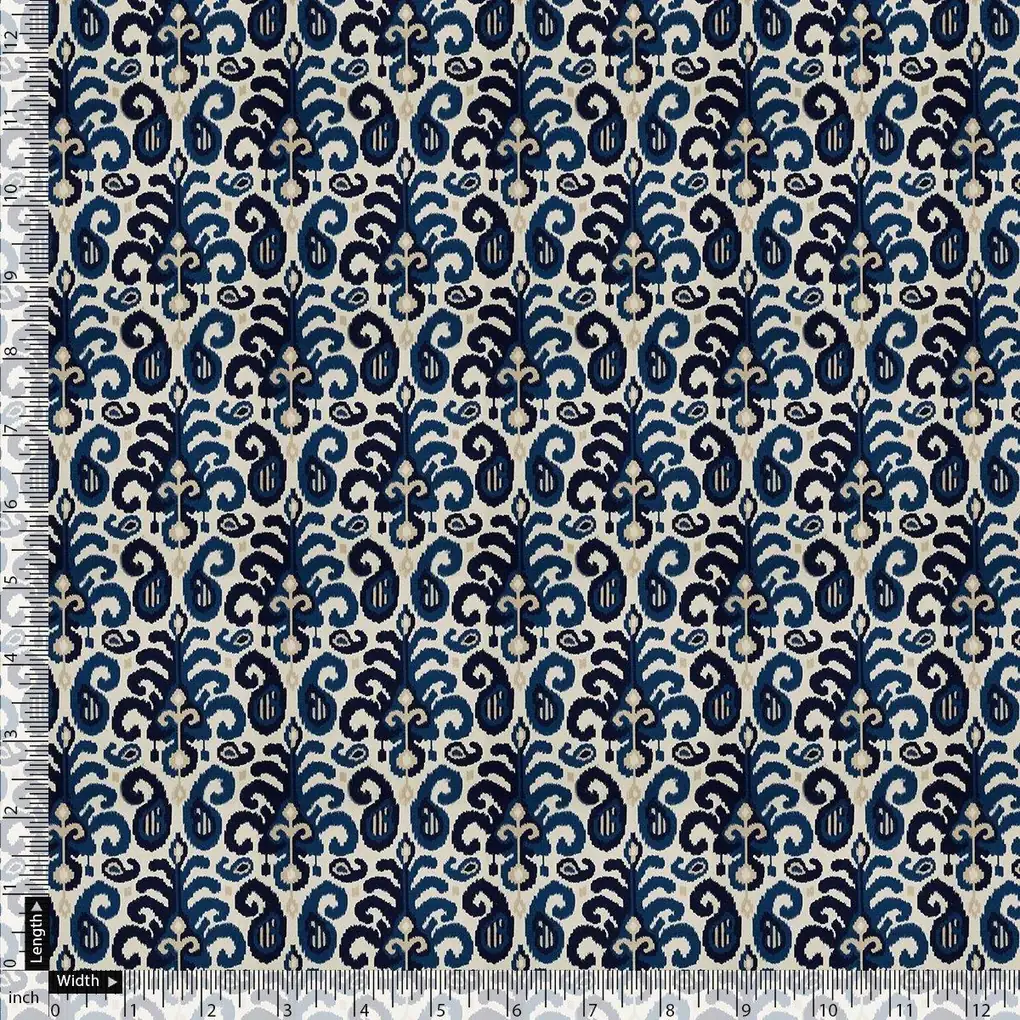 Decorative Paisley Seamless Repeat Digital Printed Fabric - Rayon - Image 4