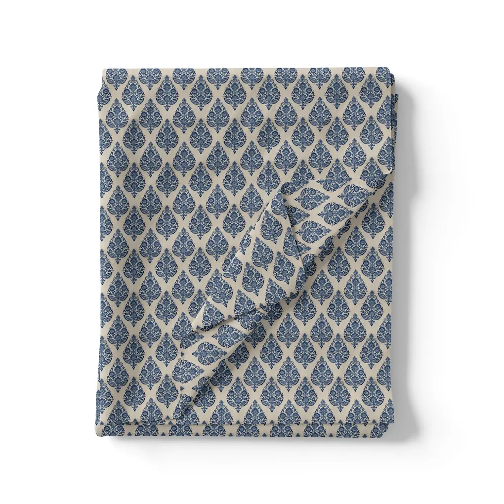 Decorative Repeat Leaves Digital Printed Fabric - Pure Cotton - Image 3