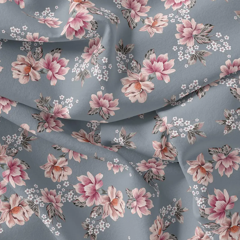 Decorative Tiny Chintz With Lily Digital Printed Fabric - Image 3
