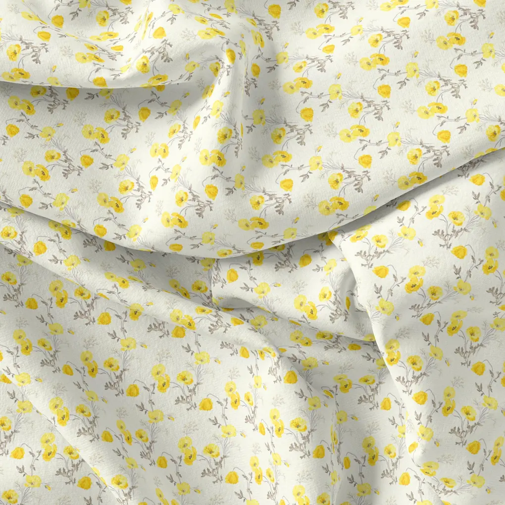 Decorative Tiny Chintz With Violet Flower Digital Printed Fabric - Image 3
