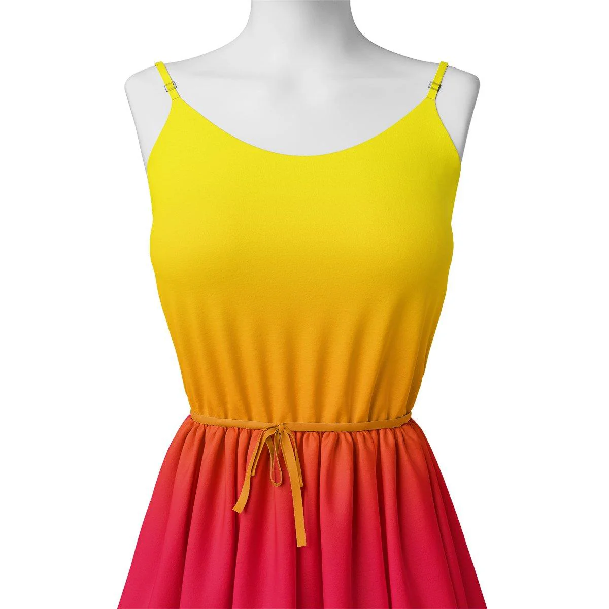 Decorative Yellow Gradient Combo Digital Printed Fabric - Weightless - Image 2