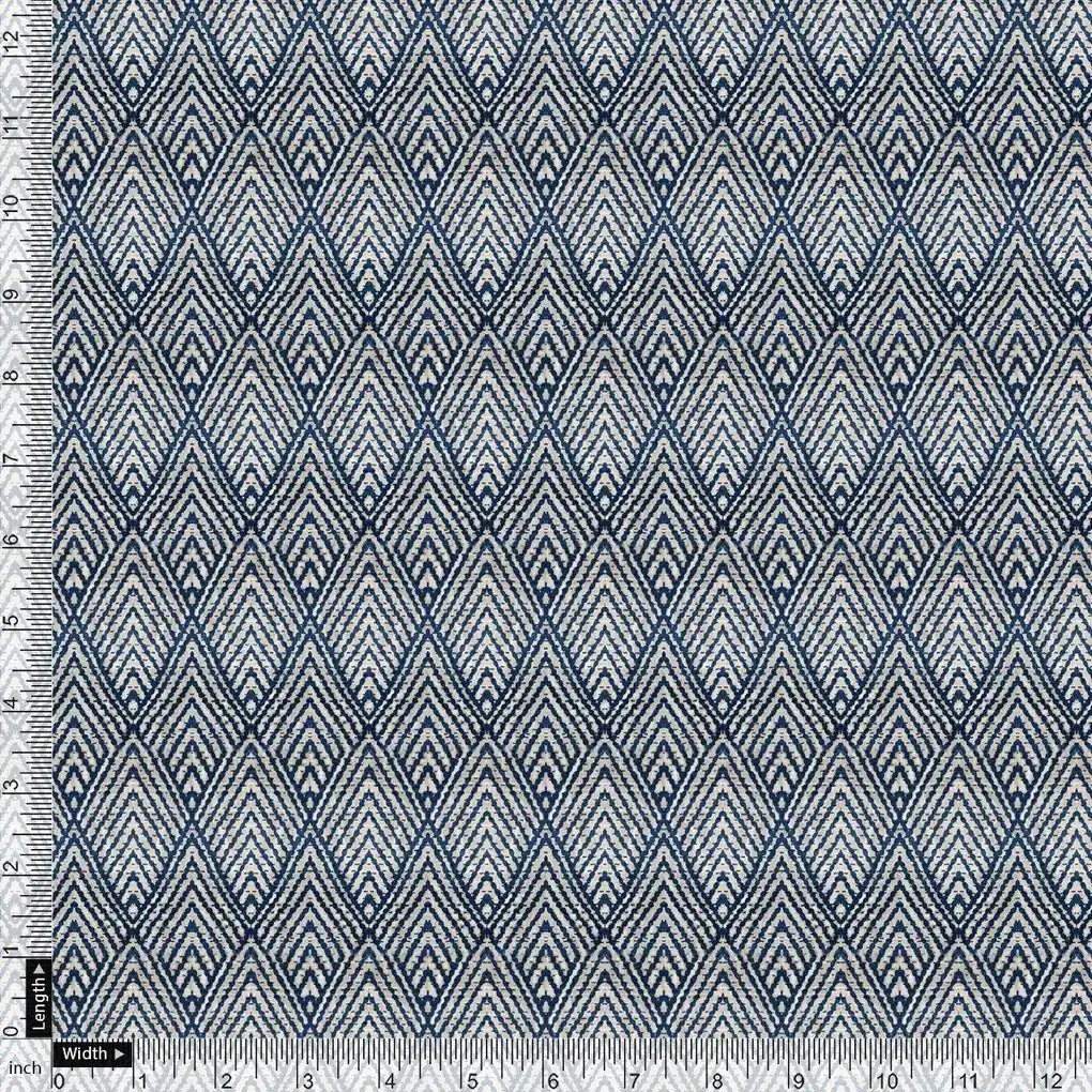 Diamond Shape Repeat Digital Printed Fabric - Image 4