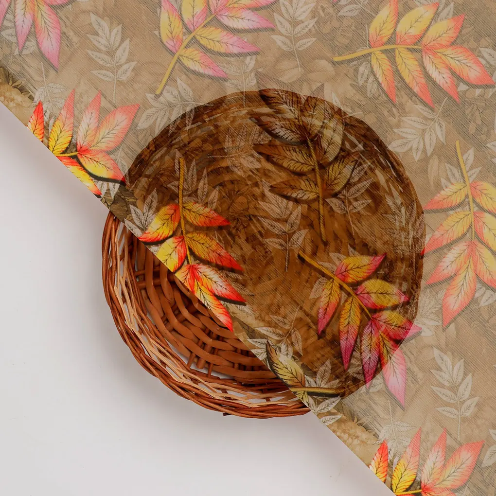 FAB VOGUE Studio Digital Printed Chiffon Fabric - Autumn Leaves - Image 2