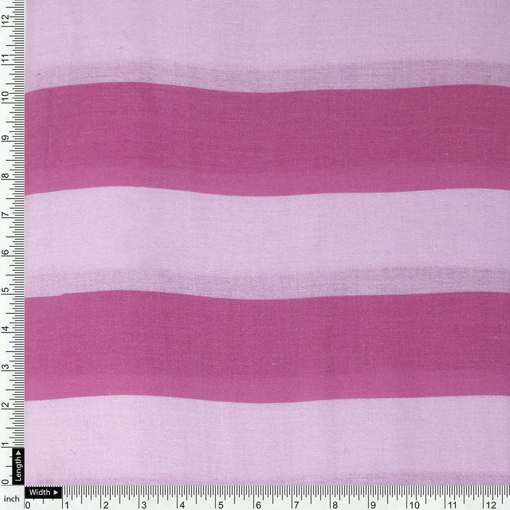 FAB VOGUE Studio - Digital Printed Fabric with White and Pink Strips - Image 4