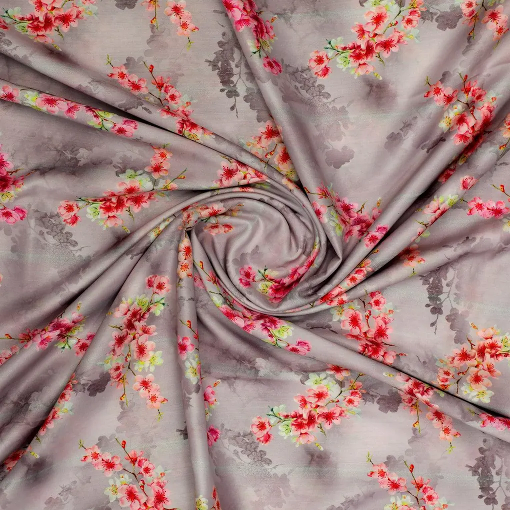 Ditsy Cool Summer Pattern Digital Printed Fabric - Kora Silk - Image 2