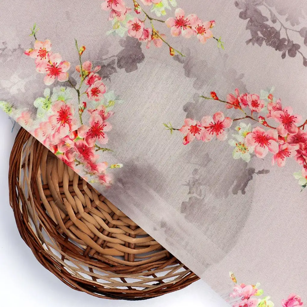 Ditsy Cool Summer Pattern Digital Printed Fabric - Muslin - Image 2