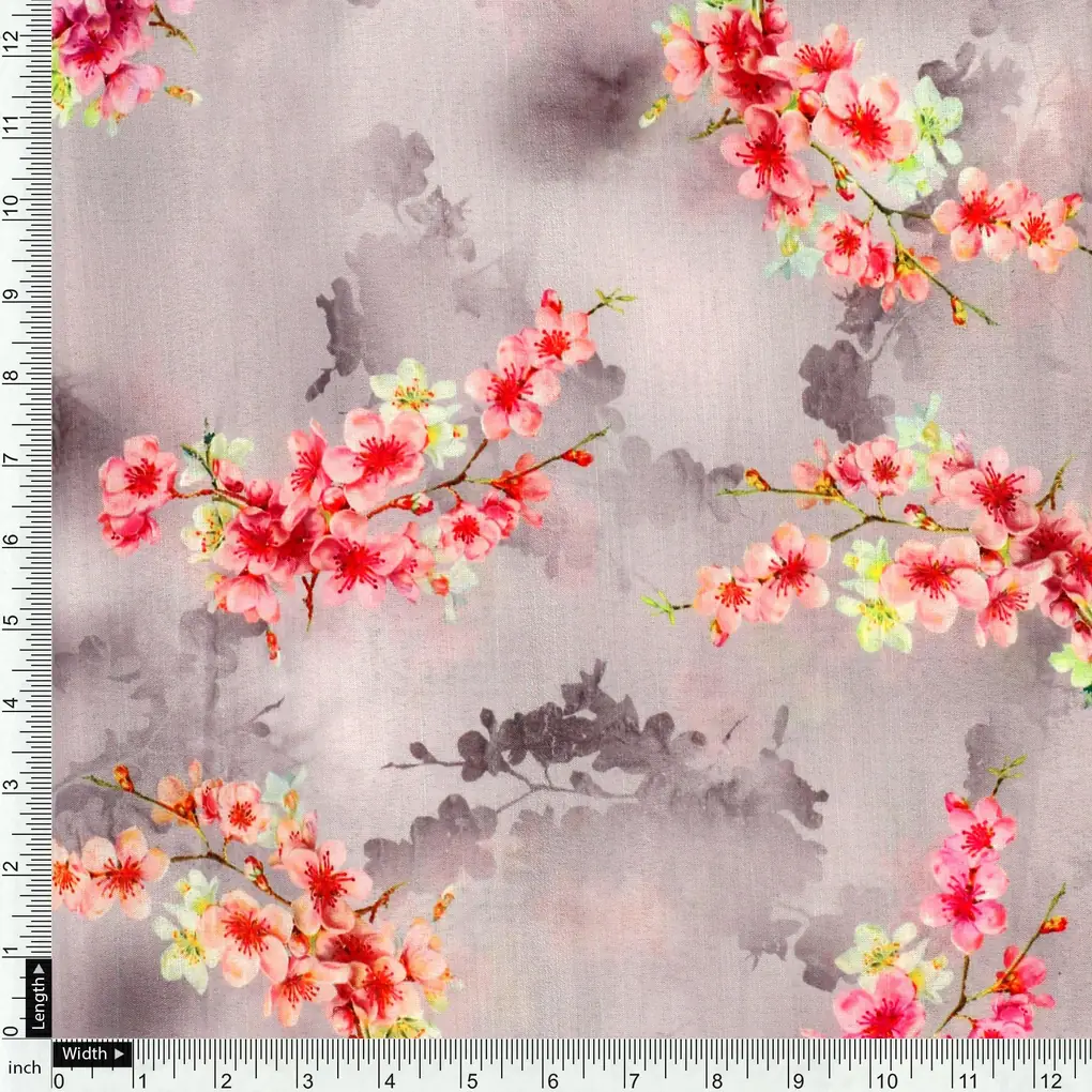 Ditsy Cool Summer Pattern Digital Printed Fabric - Muslin - Image 4