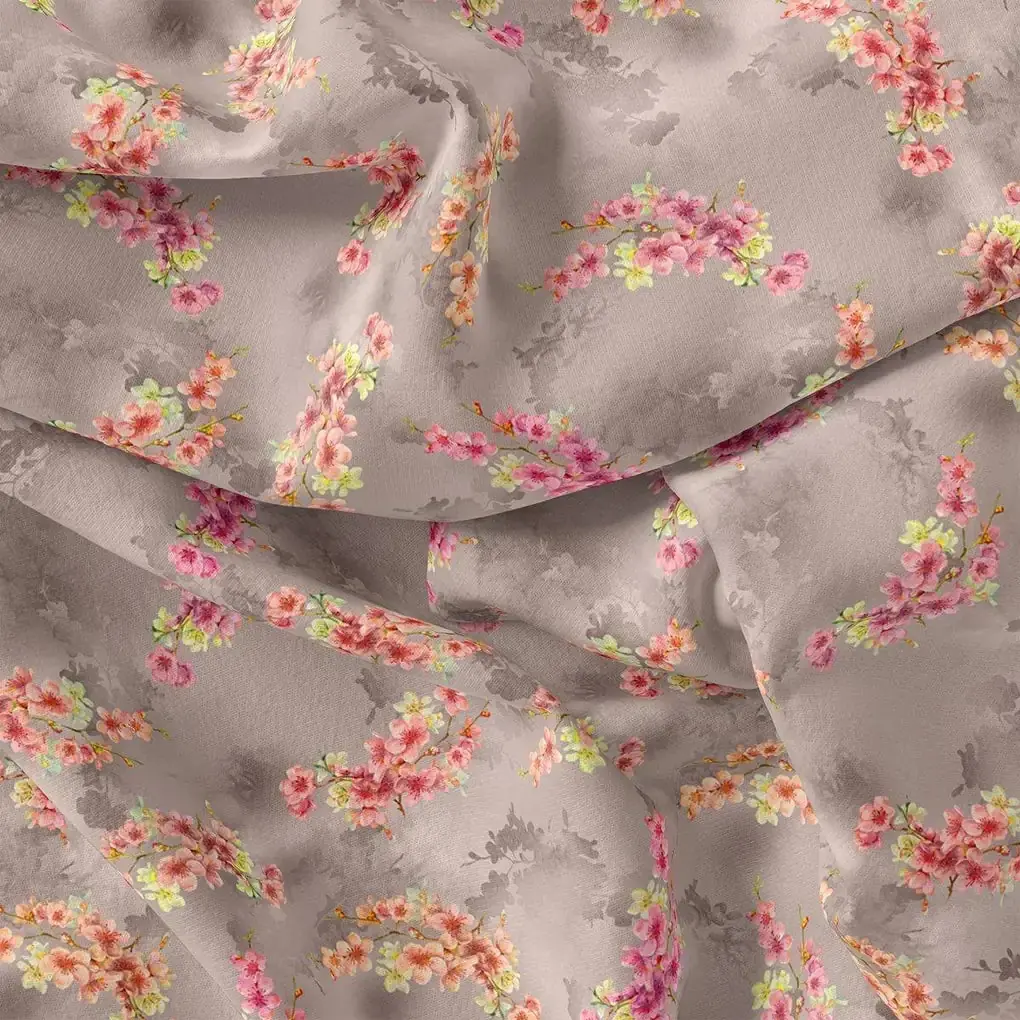 Ditsy Cool Summer Pattern Digital Printed Fabric - Pure Muslin - Image 3